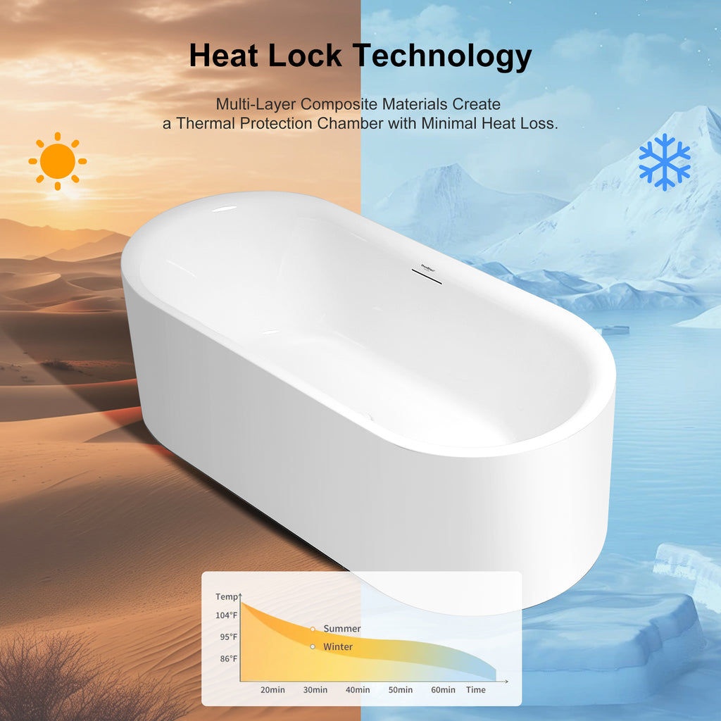 XA-060 Breite ovale Badewanne | MonBlari