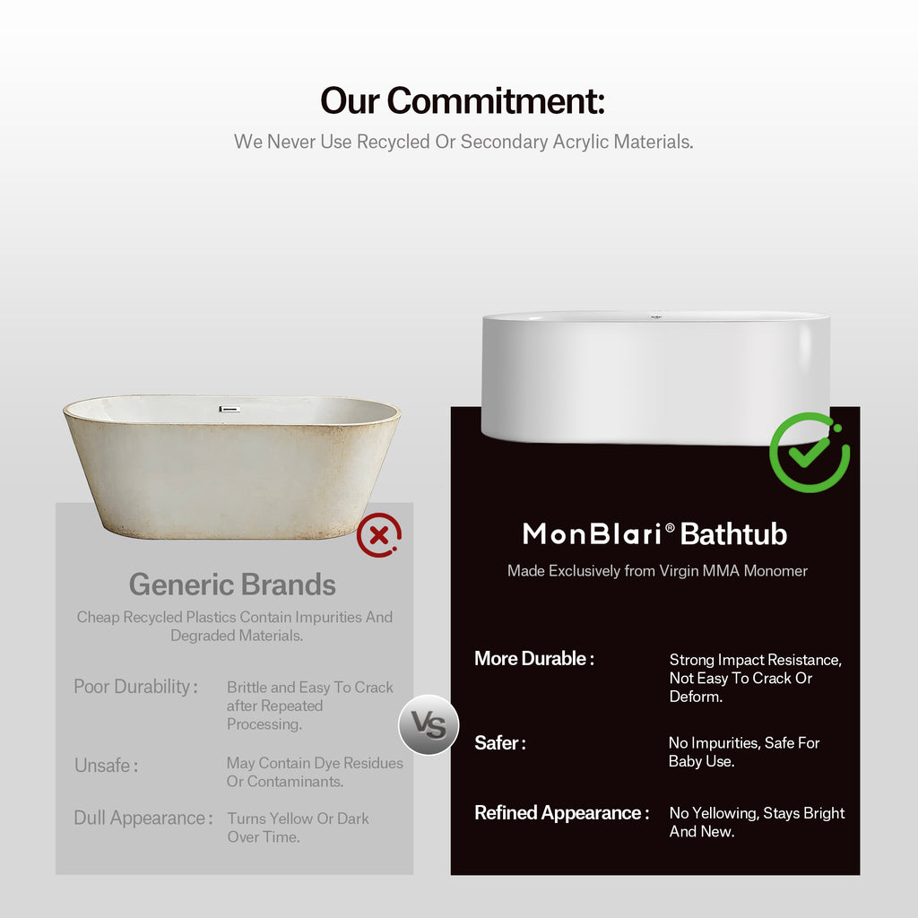 XA-060 Breite ovale Badewanne | MonBlari