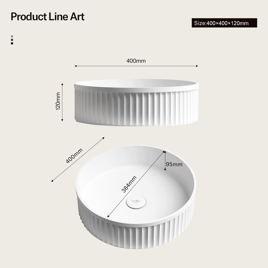 MonBlari TW-A8129 Waschbecken aus Solidsurface