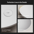 MonBlari XA-A72 Mineralwerkstoff-Waschbecken