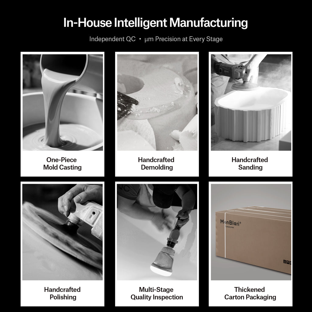 MonBlari XA-A72 Mineralwerkstoff-Waschbecken