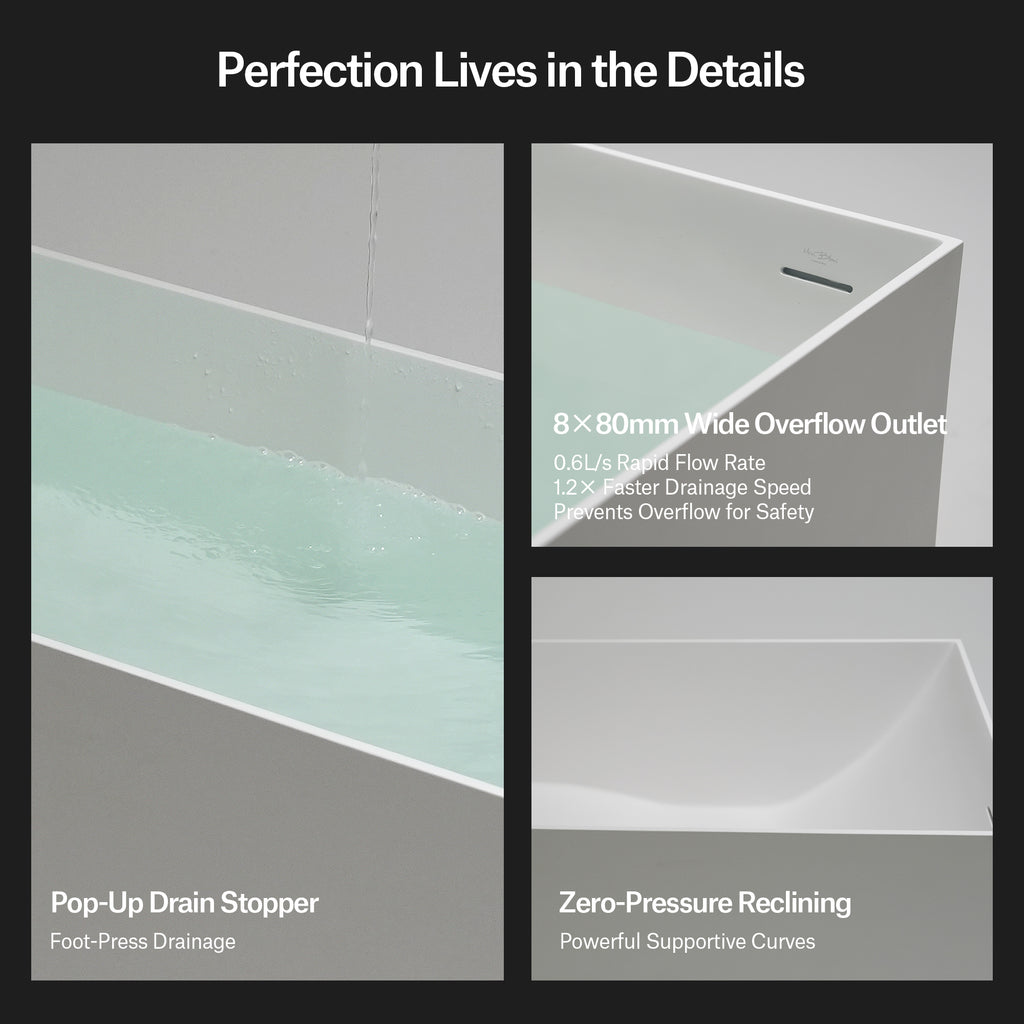 MonBlari TW-8572 Freistehende Badewanne