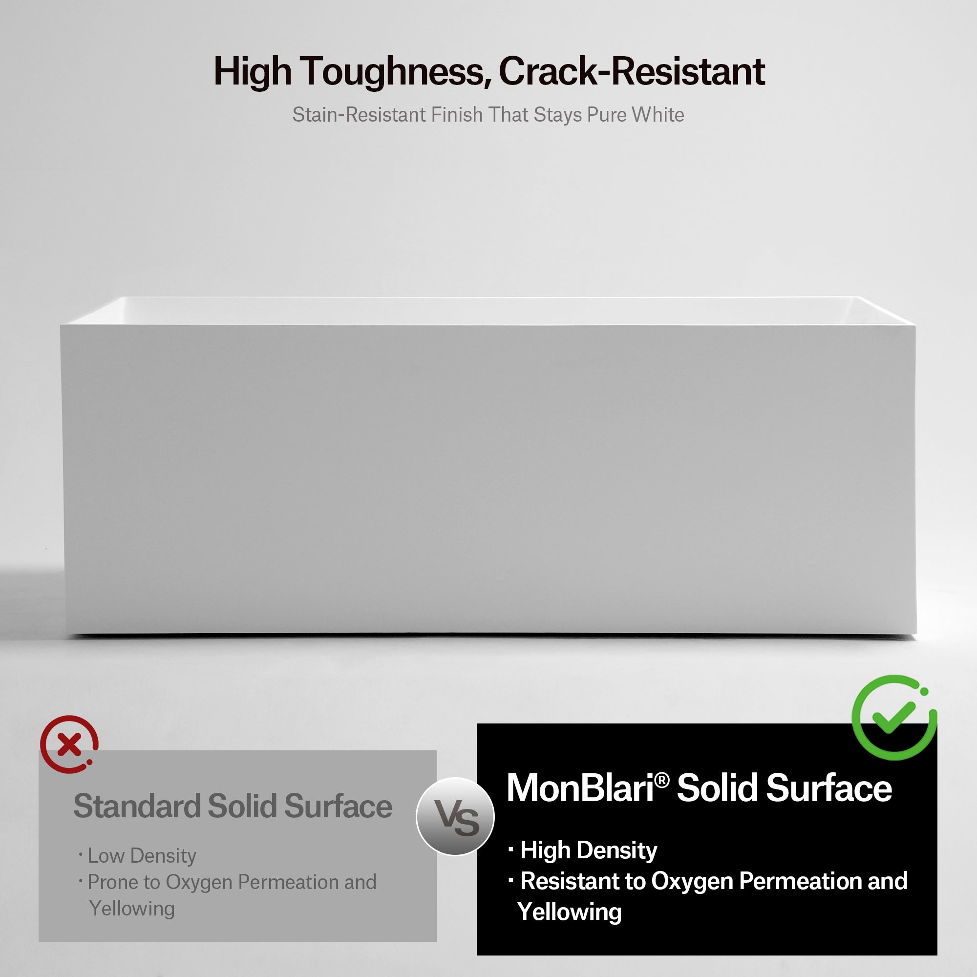 MonBlari TW-8572 Freistehende Badewanne