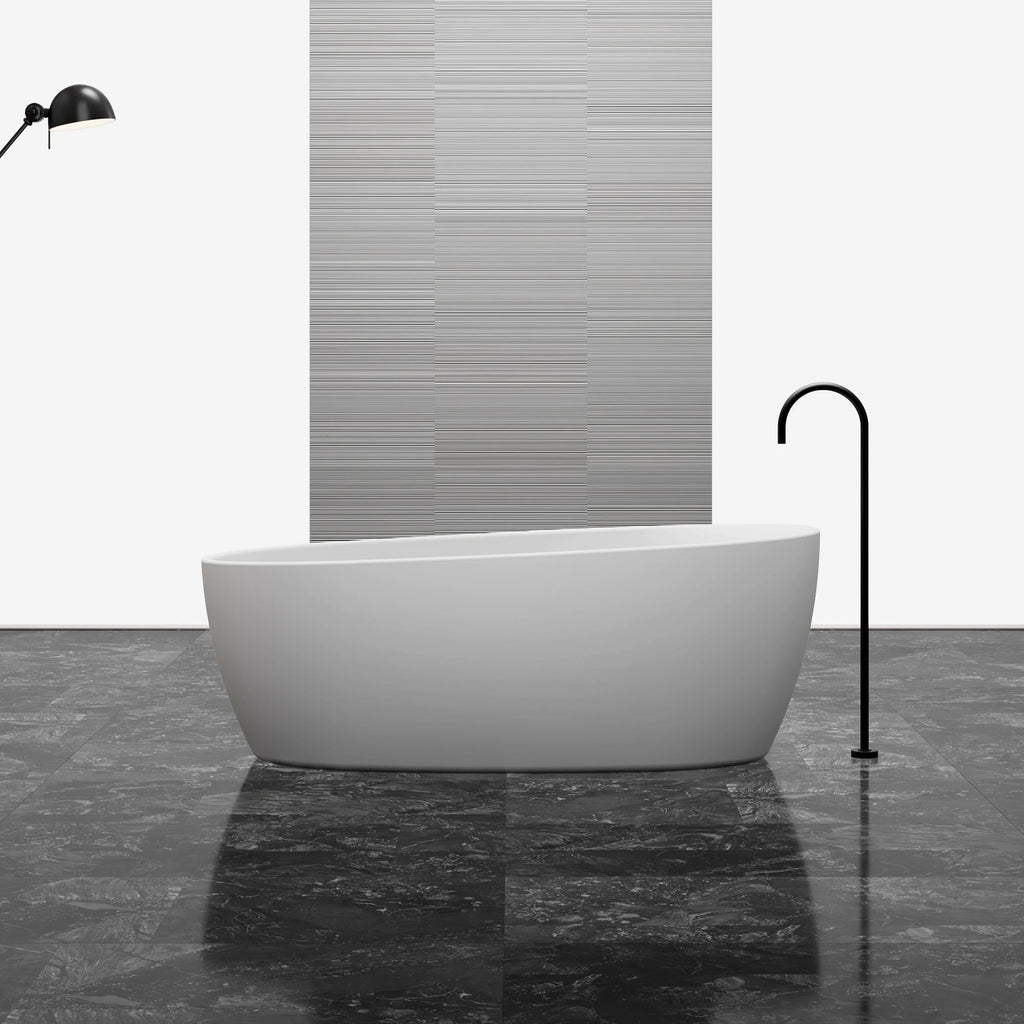 MR-88812Asymmetrical Oval Solid Surface Bath | MonBlari-FrontView