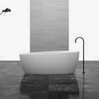 MR-88812Asymmetrical Oval Solid Surface Bath | MonBlari-FrontView