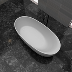 MR-88812Asymmetrical Oval Solid Surface Bath | MonBlari-RightTopView