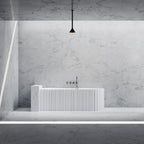 MR88853 Ovale Eckbadewanne mit Riffelung | MonBlari