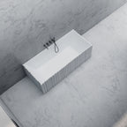 MR88855 Geriffelte rechteckige Wandbadewanne | MonBlari