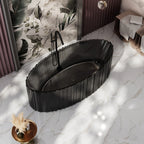 MRT88857 Geriffelte, längliche ovale Badewanne | MonBlari