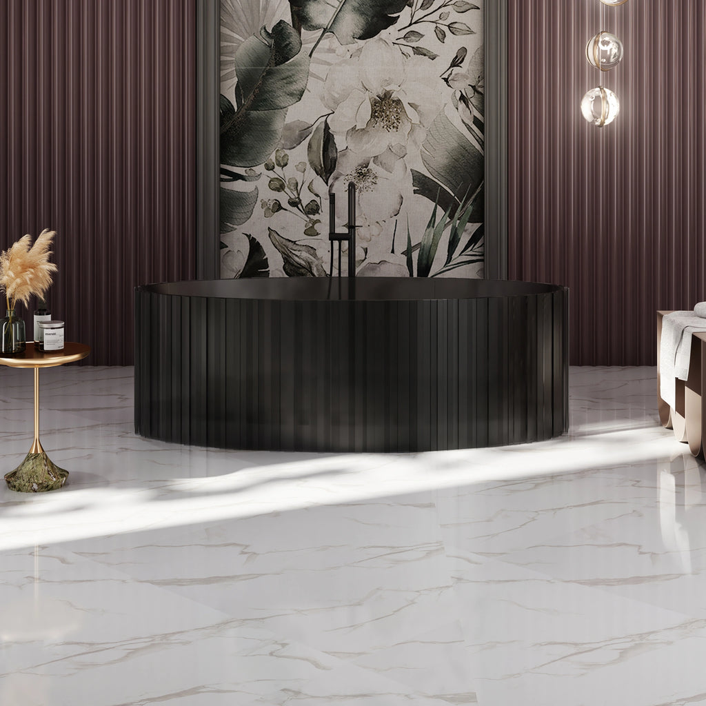 MRT88857 Geriffelte, längliche ovale Badewanne | MonBlari