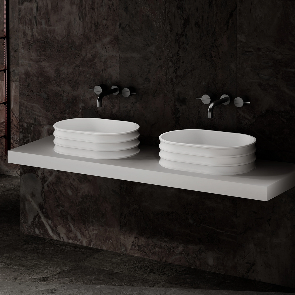 MR-A8801 Elliptical Solid Surface Countertop Basin | MonBlari-Rightview