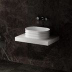 MR-A8801 Elliptical Solid Surface Countertop Basin | MonBlari-SideView