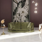 MRT88851 Geriffelte, breite ovale freistehende Badewanne | MonBlari