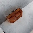 MRT88856 Geriffelte ovale Wandbadewanne | MonBlari