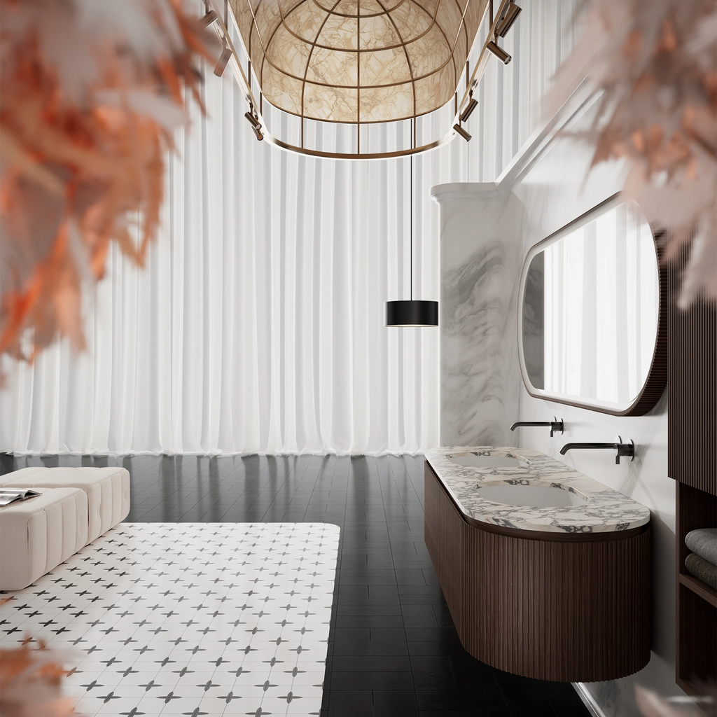 MonBlari FOREST Serie Wandmontierte Badezimmer-Waschtische