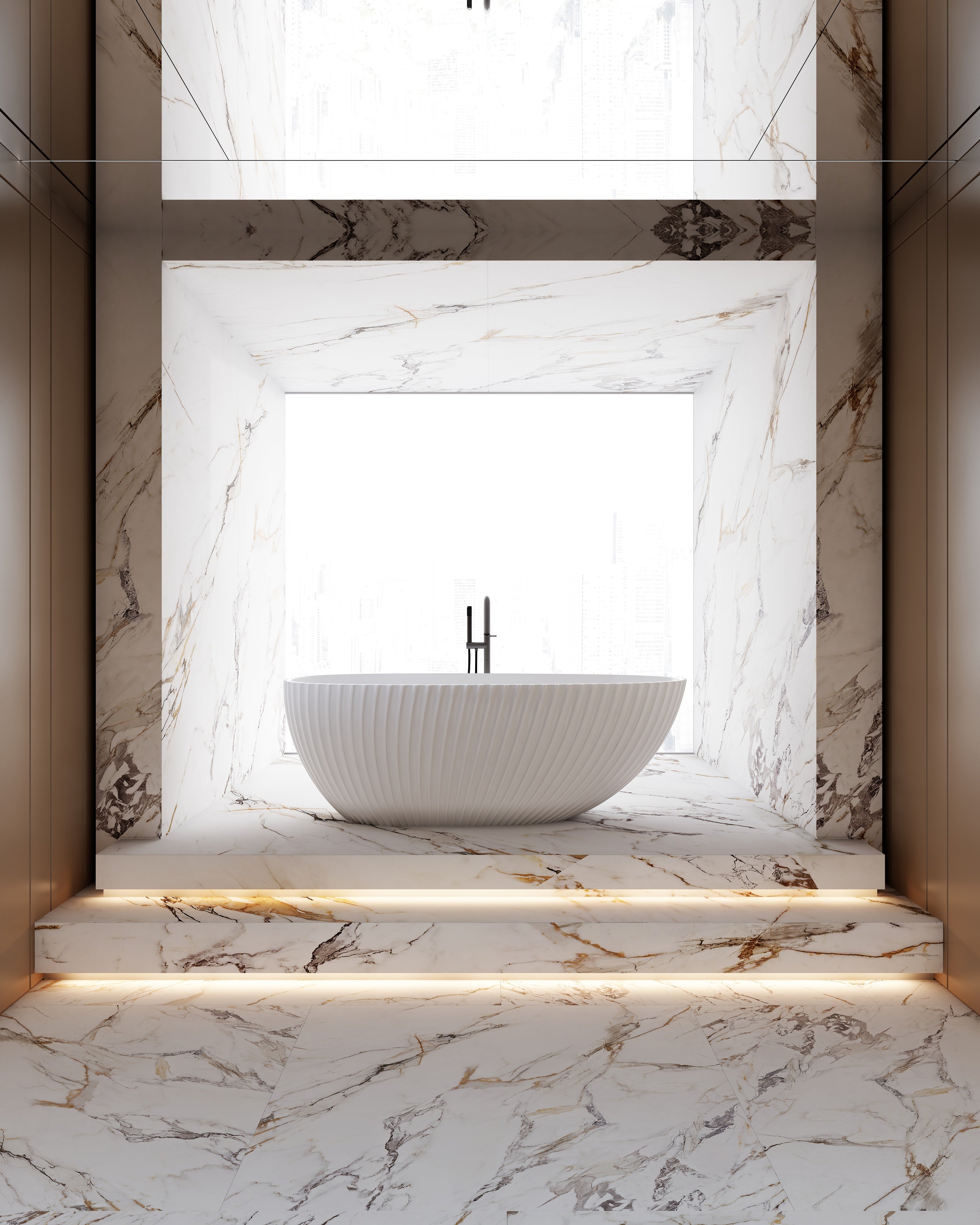 MonBlari MY-66615 Freestanding Bath Front View