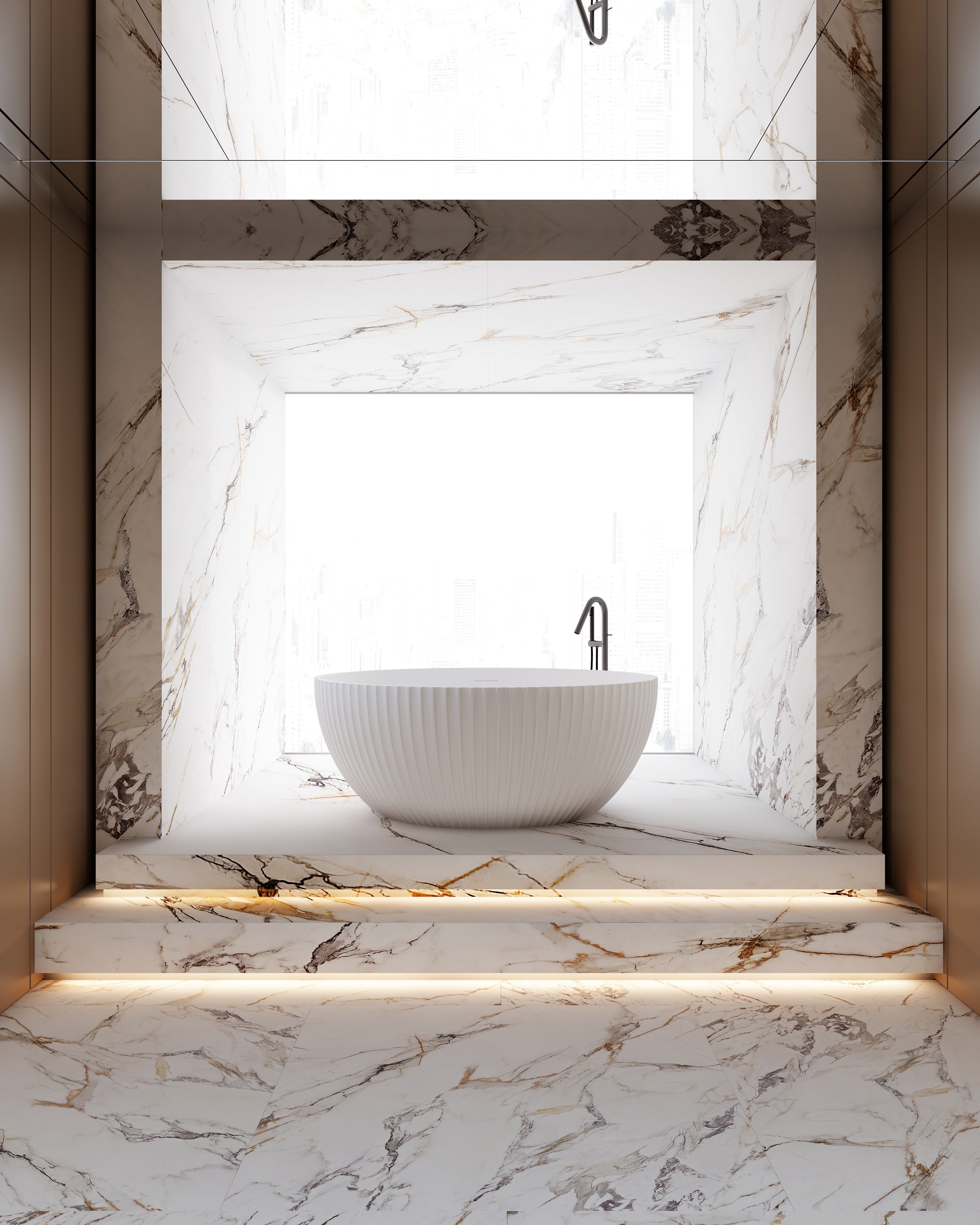 MonBlari MY-66619 Freestanding Bath Front View