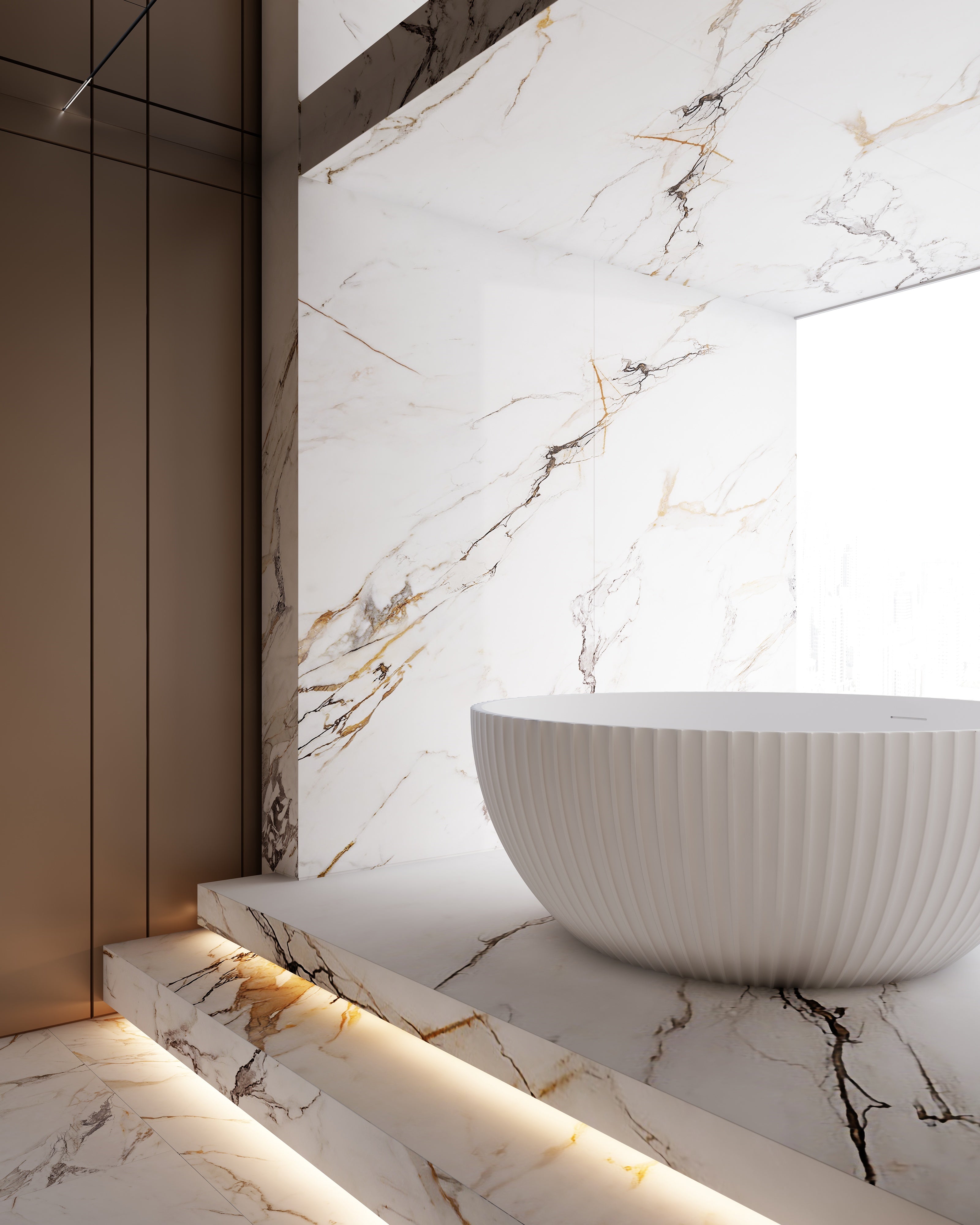 MonBlari MY-66619 Freestanding Bath Left Side View Close-up