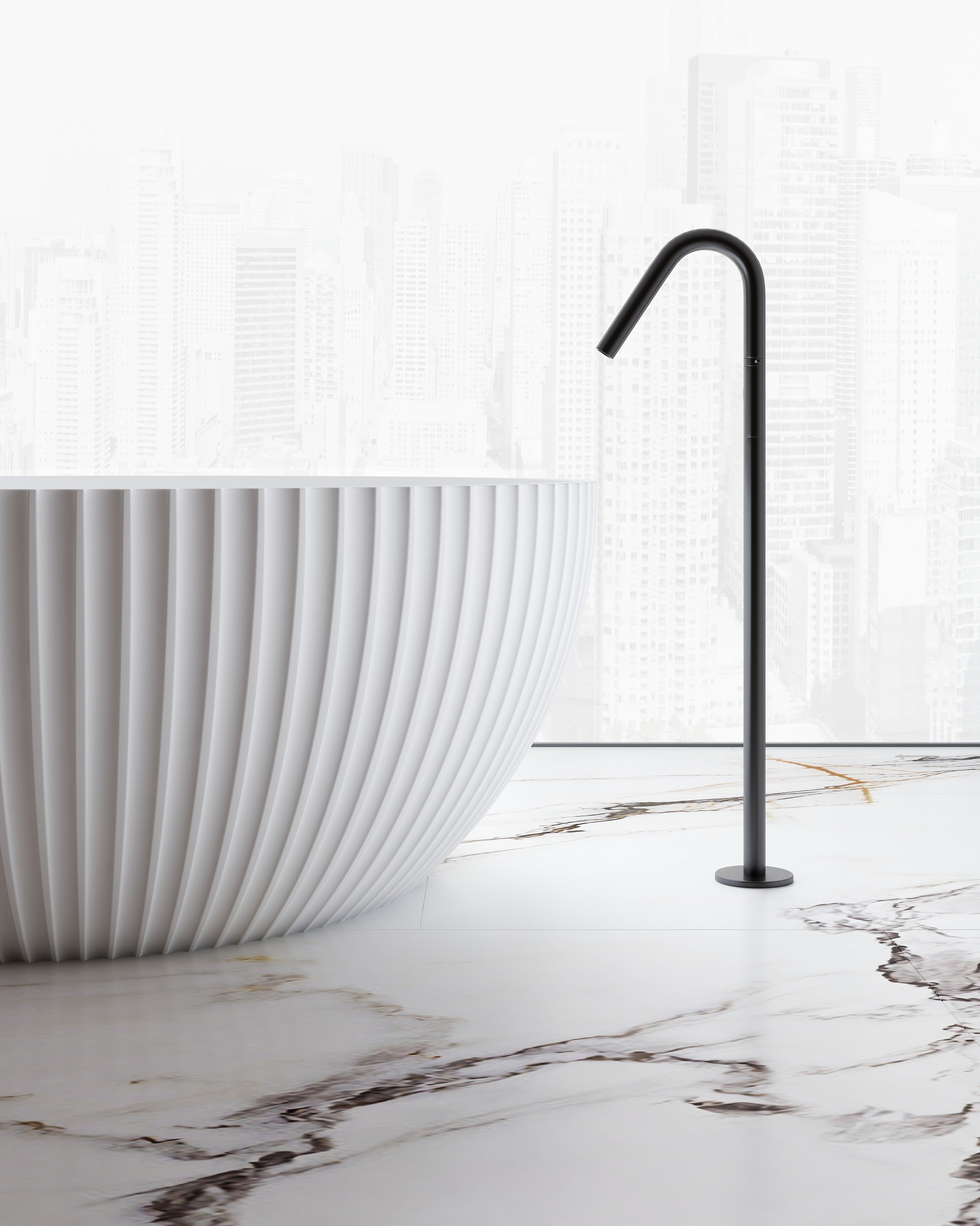 MonBlari MY-66619 Freestanding Bath Right Side Close-up