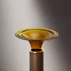 MonBlariSPRINGSeriesAmberYellow_PlaidYellowPedestalBasinSideViewClose-up
