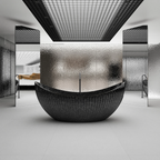 MonBlari Boat-Shaped 99918 Carbon Fiber Bath Front View