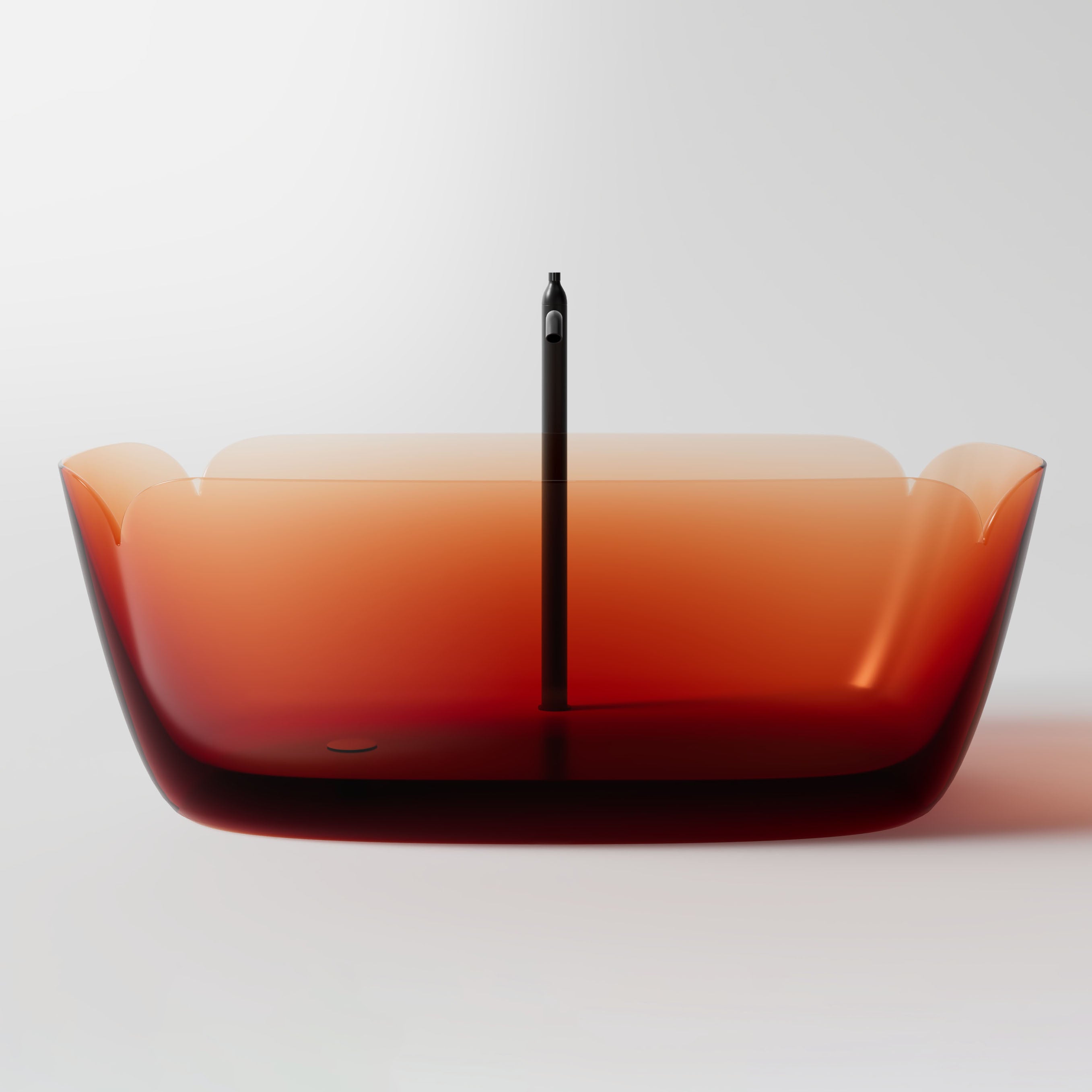 MonBlari FLOWER Series Bath Front View Panorama-Wine Amber