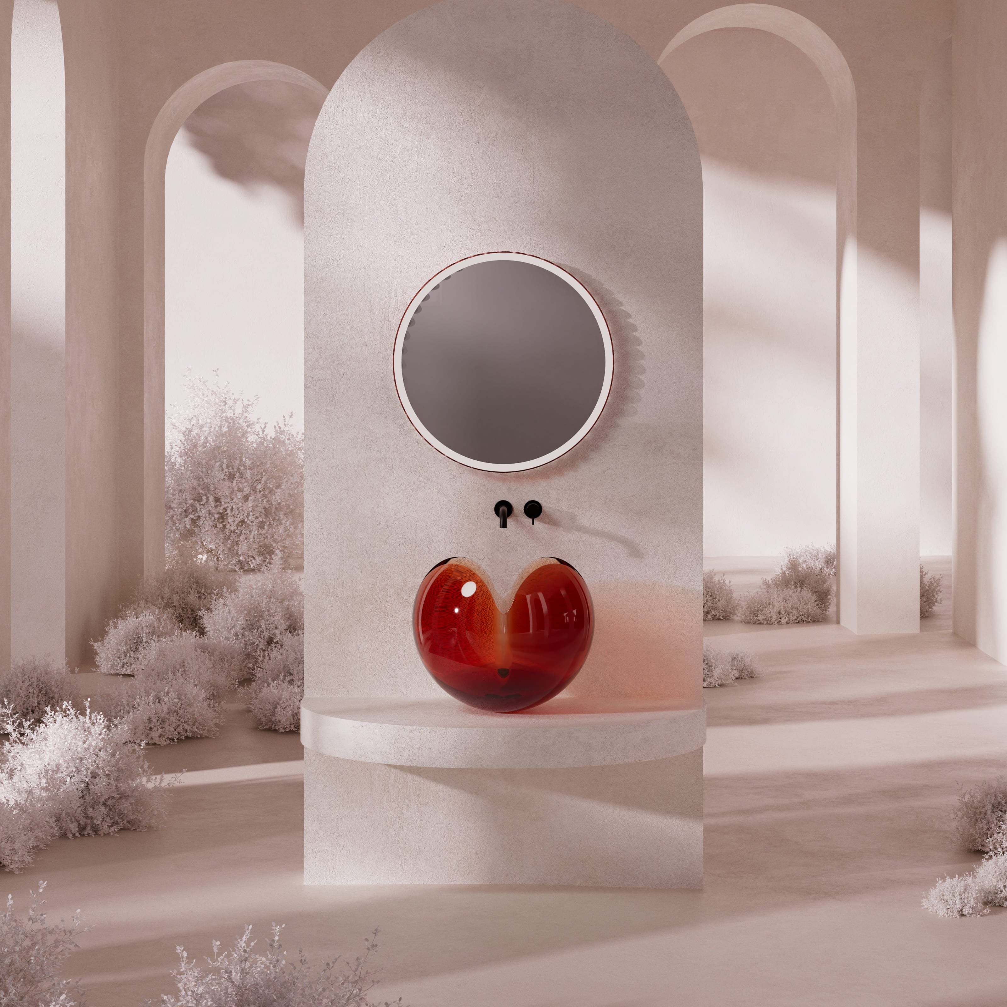 MonBlari FLOWER series bathroom basin – bud shape