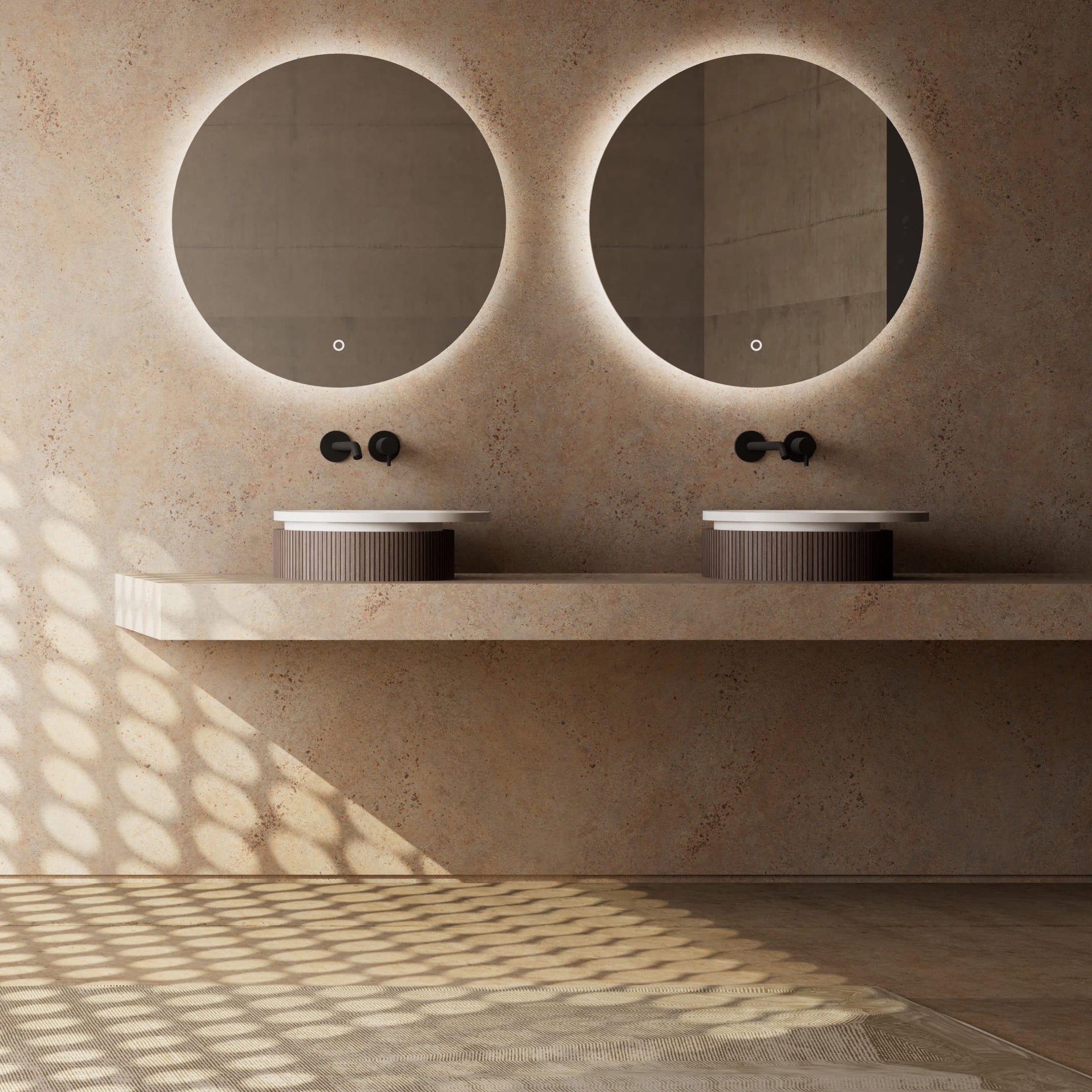 MonBlari Forest Series Vessel Basin Front View Panorama-380x460x150mm-Scenario