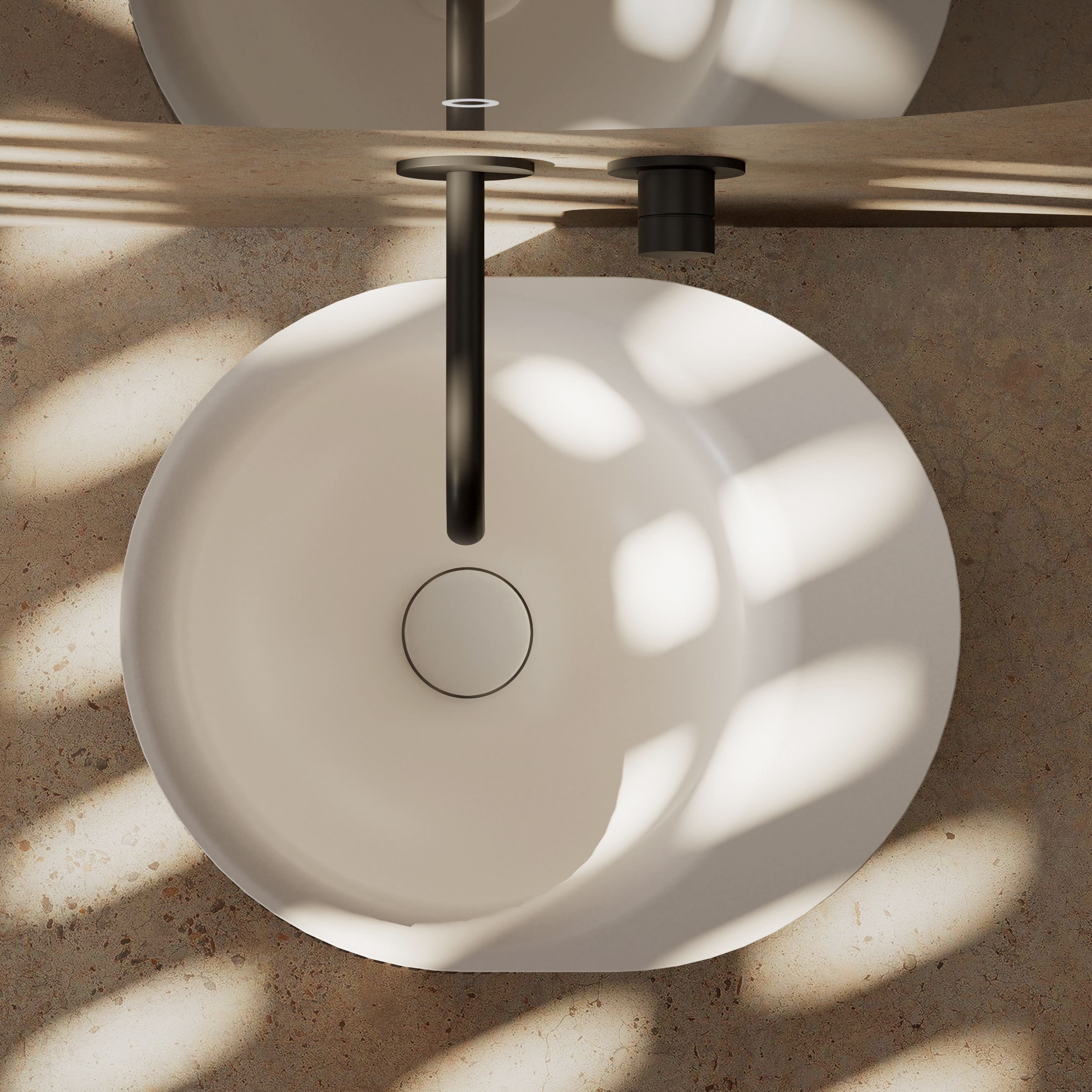 MonBlari FOREST Series Vessel Basin Top View Panorama-380x460x150mm-Scenario