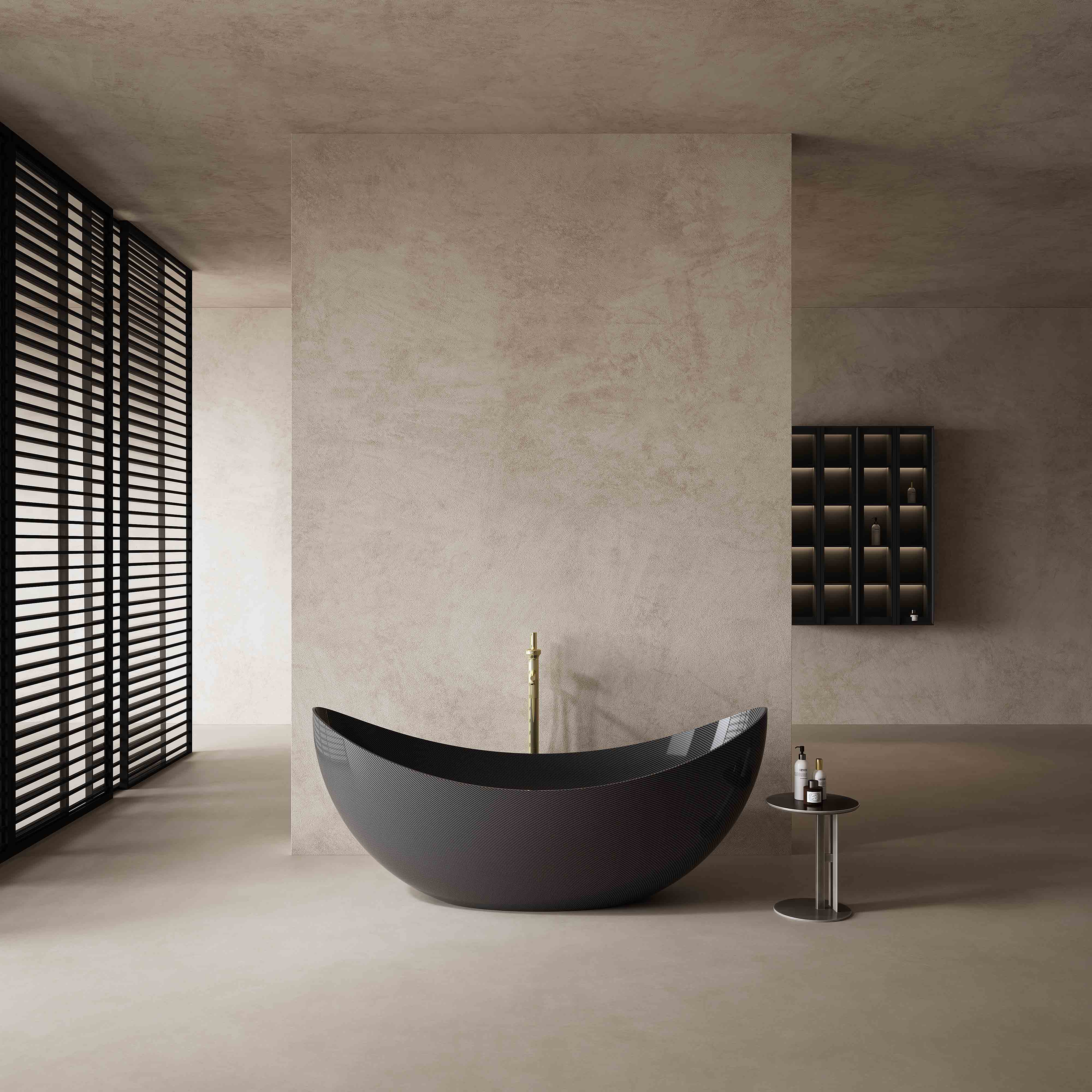 MonBlari MC-99908 carbon fiber bath front view Main image