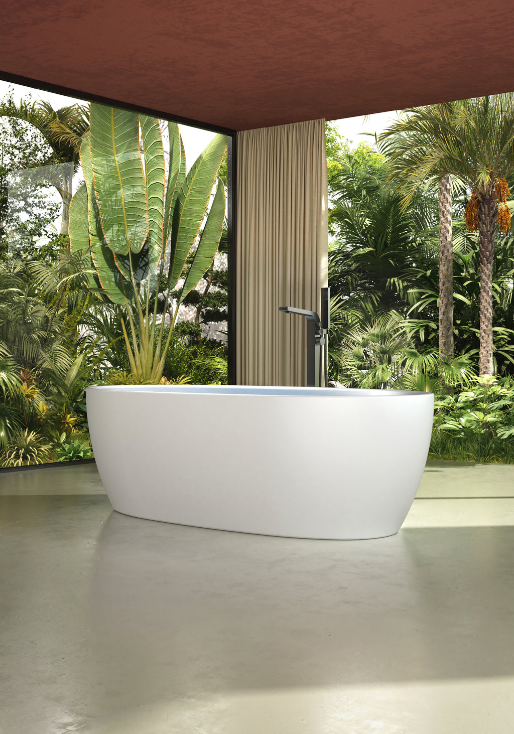 MonBlari MR-88811M freestanding bath diagonal view