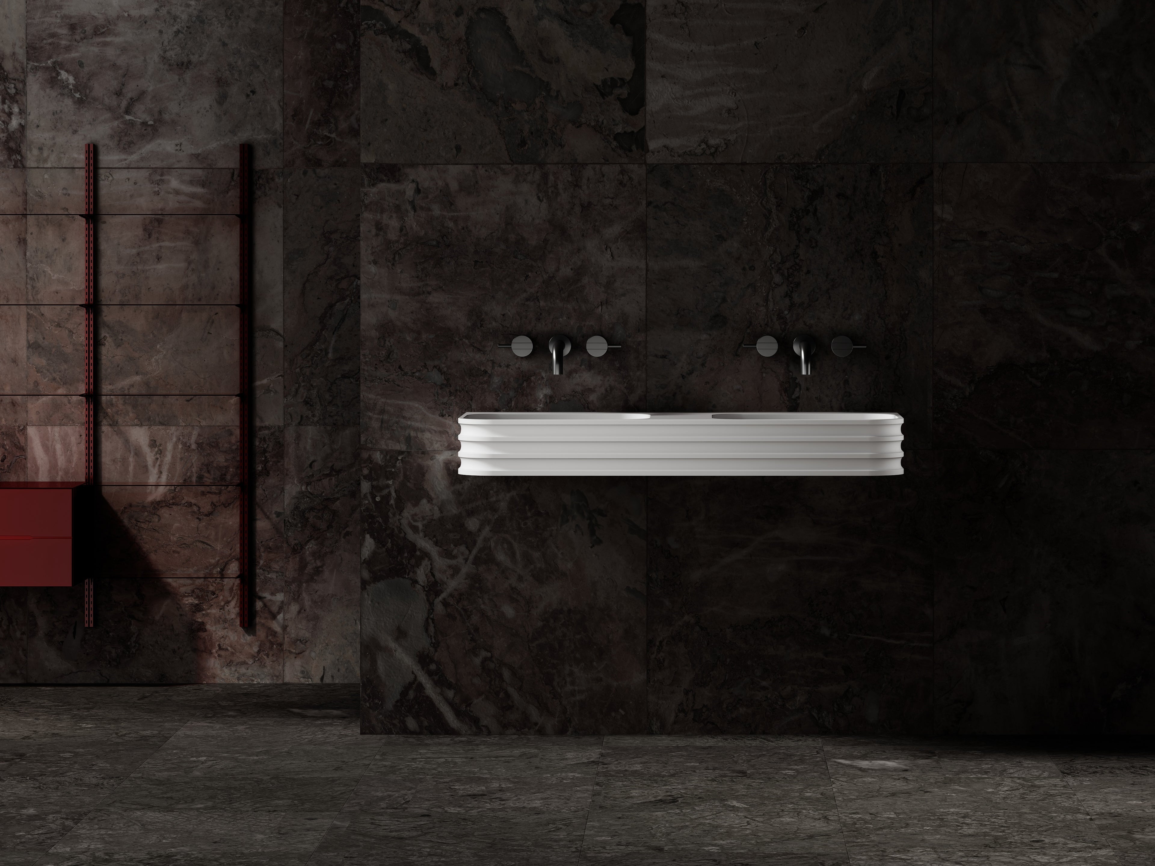 MonBlari MR-G8806-2 solid surface basin