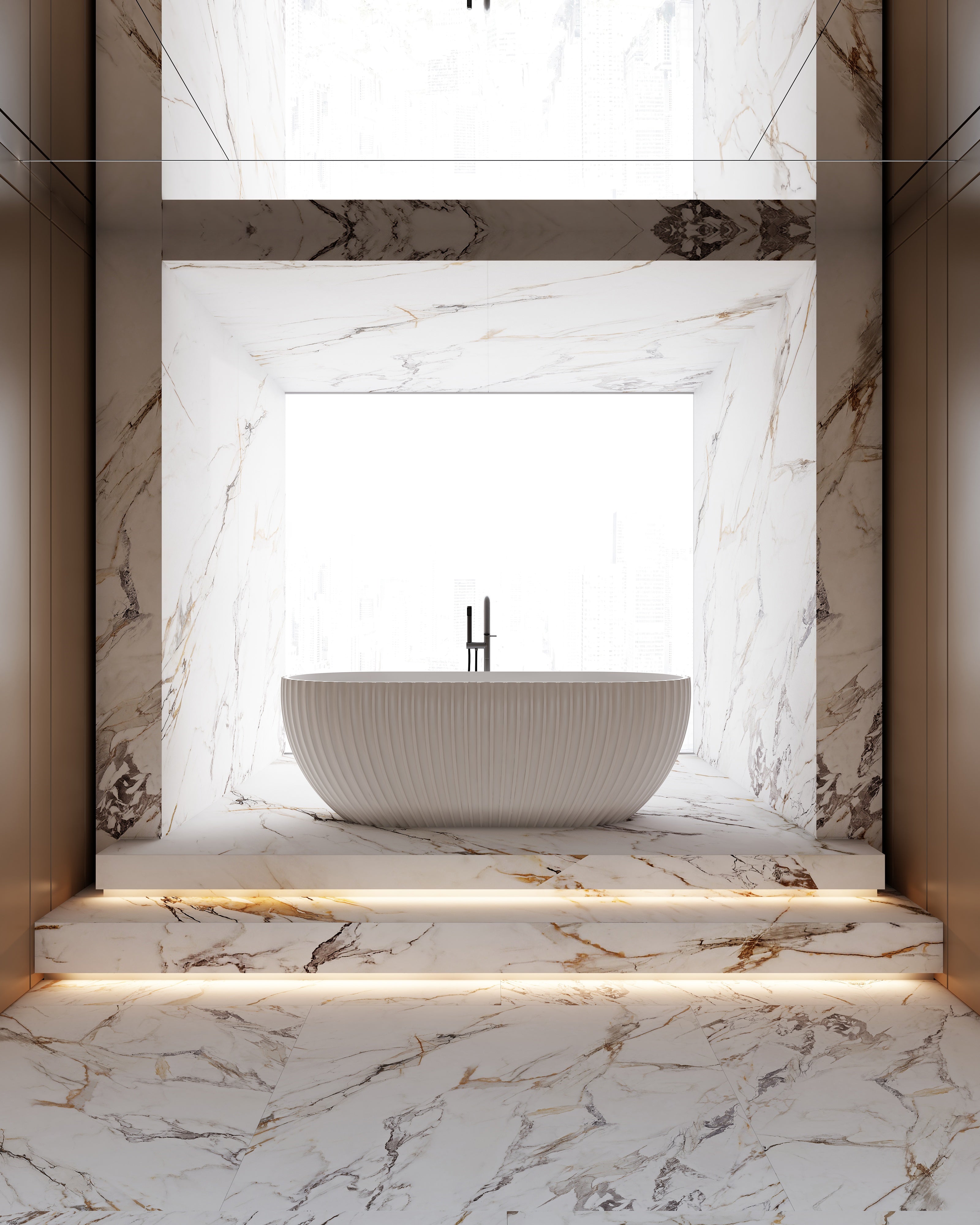 MonBlari MY-66611 Freestanding Bath Front View