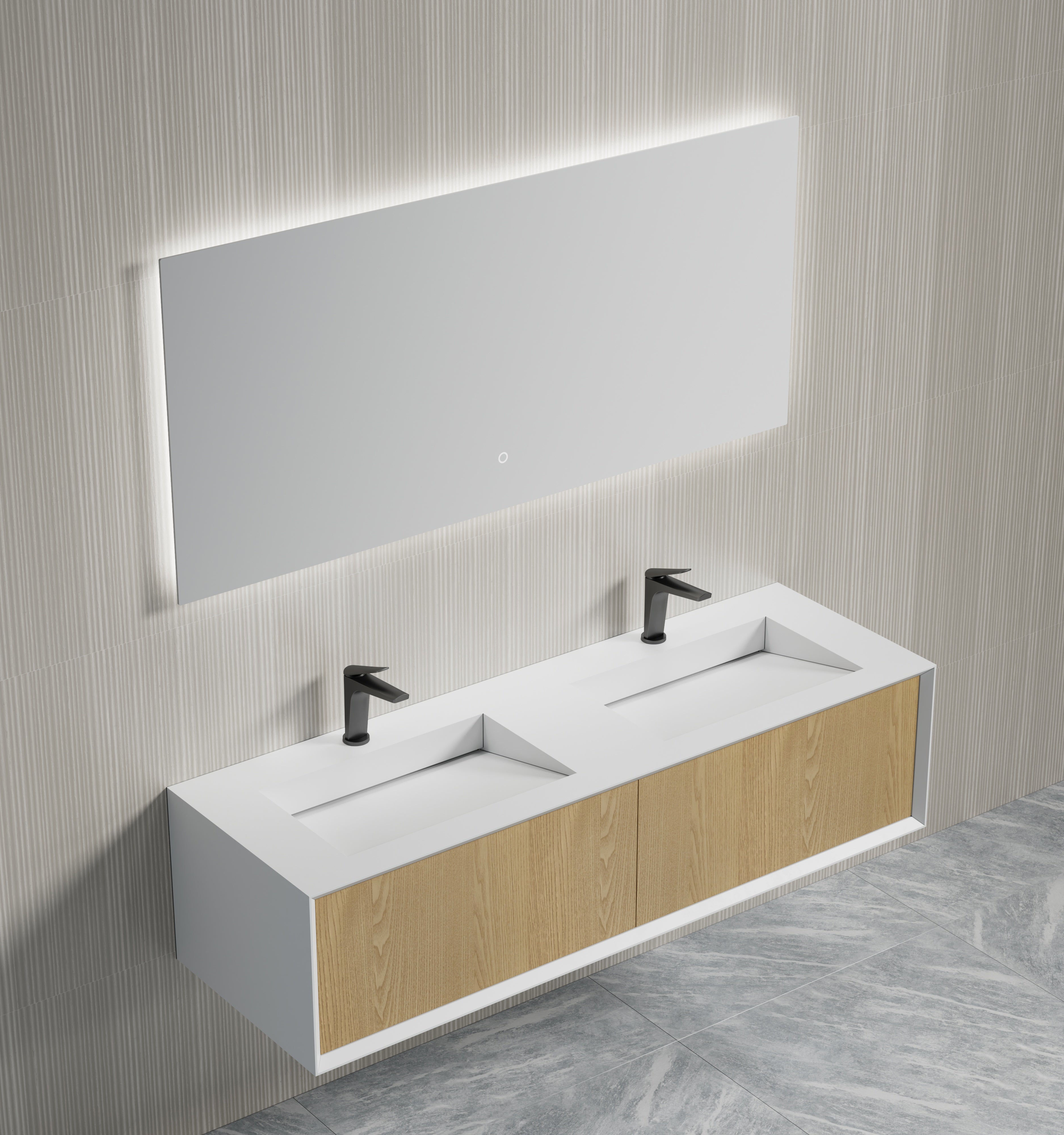 MonBlari TW-2502 vanity units with mirror-1600mm side view