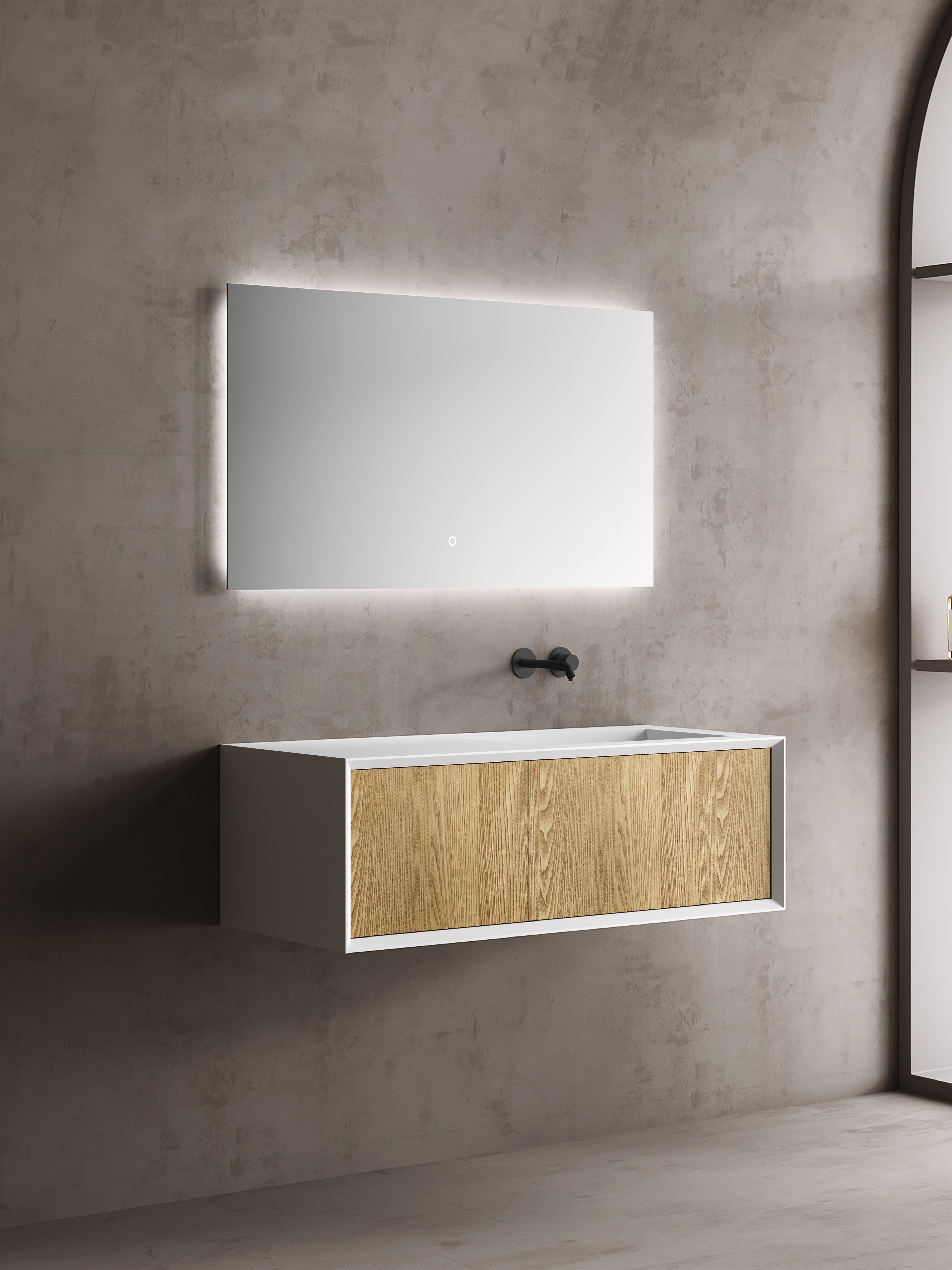MonBlari TW-2503 vanity units with mirror-1200mm diagonal view