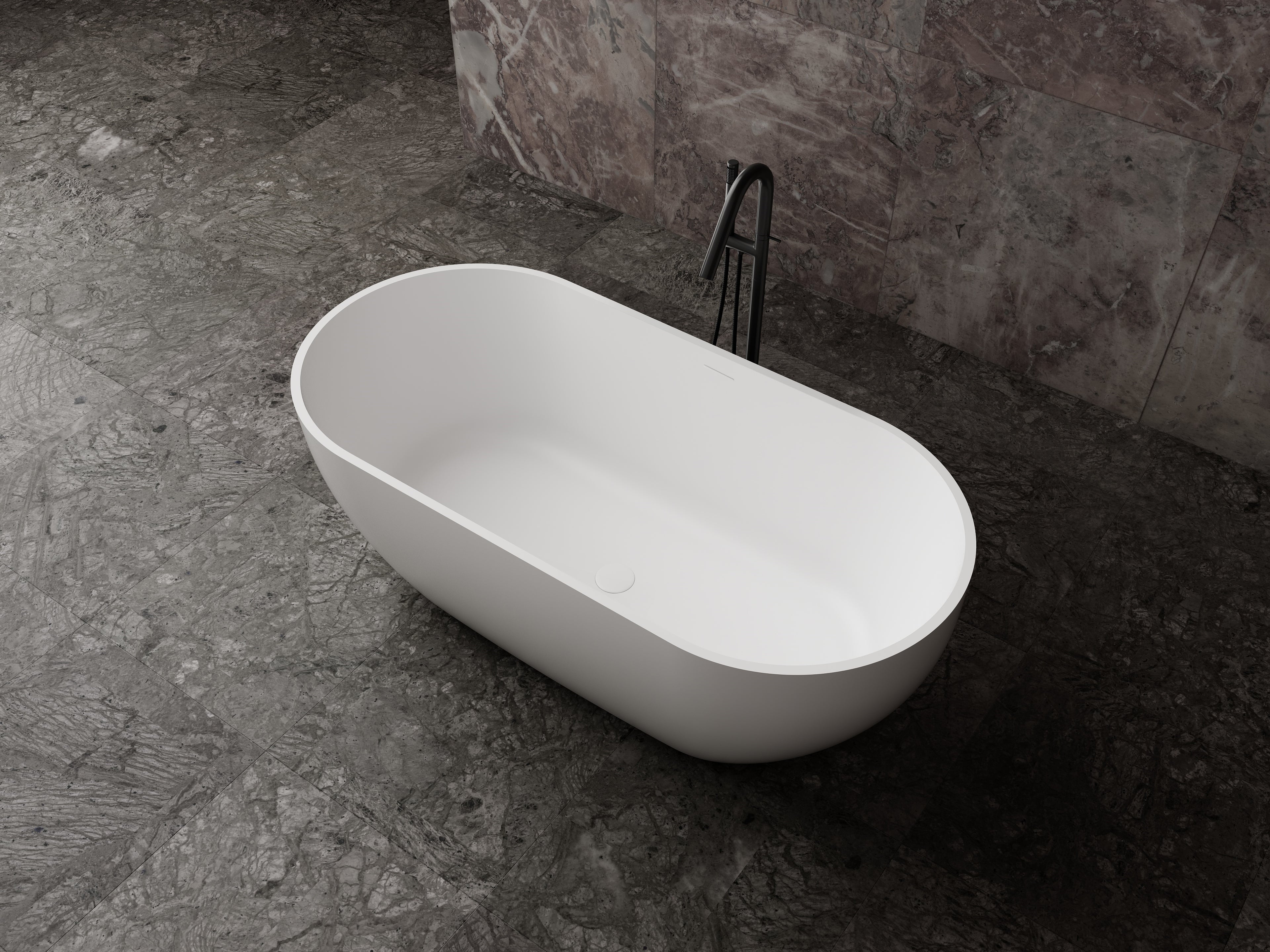 MonBlari TW-8501 Arc-Shaped Bath Top View