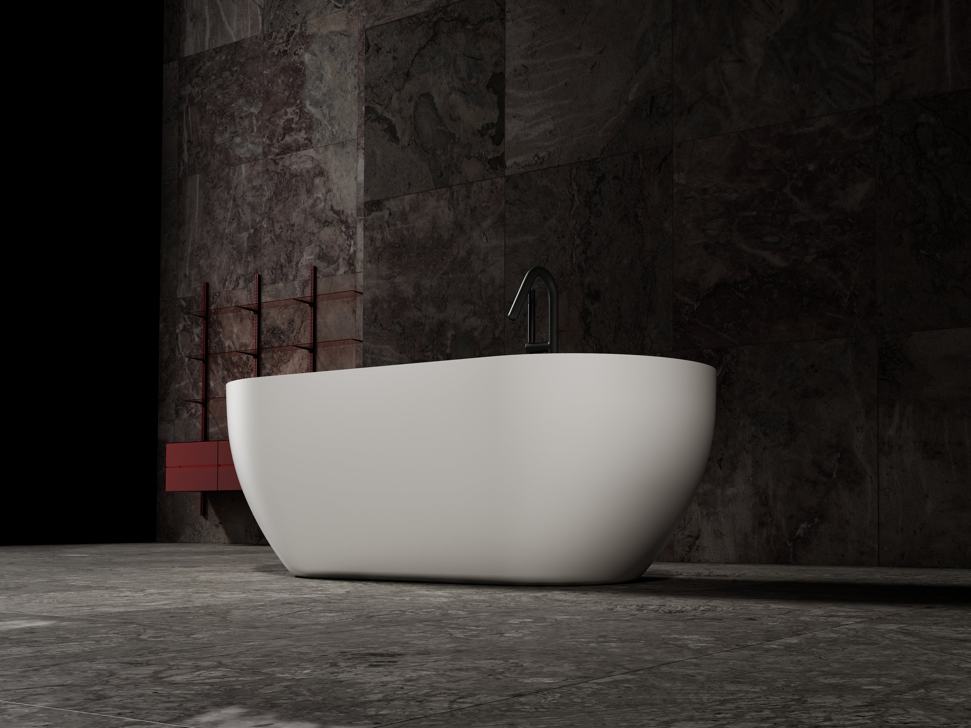 MonBlari TW-8501 Arc-Shaped Bath Diagonal View