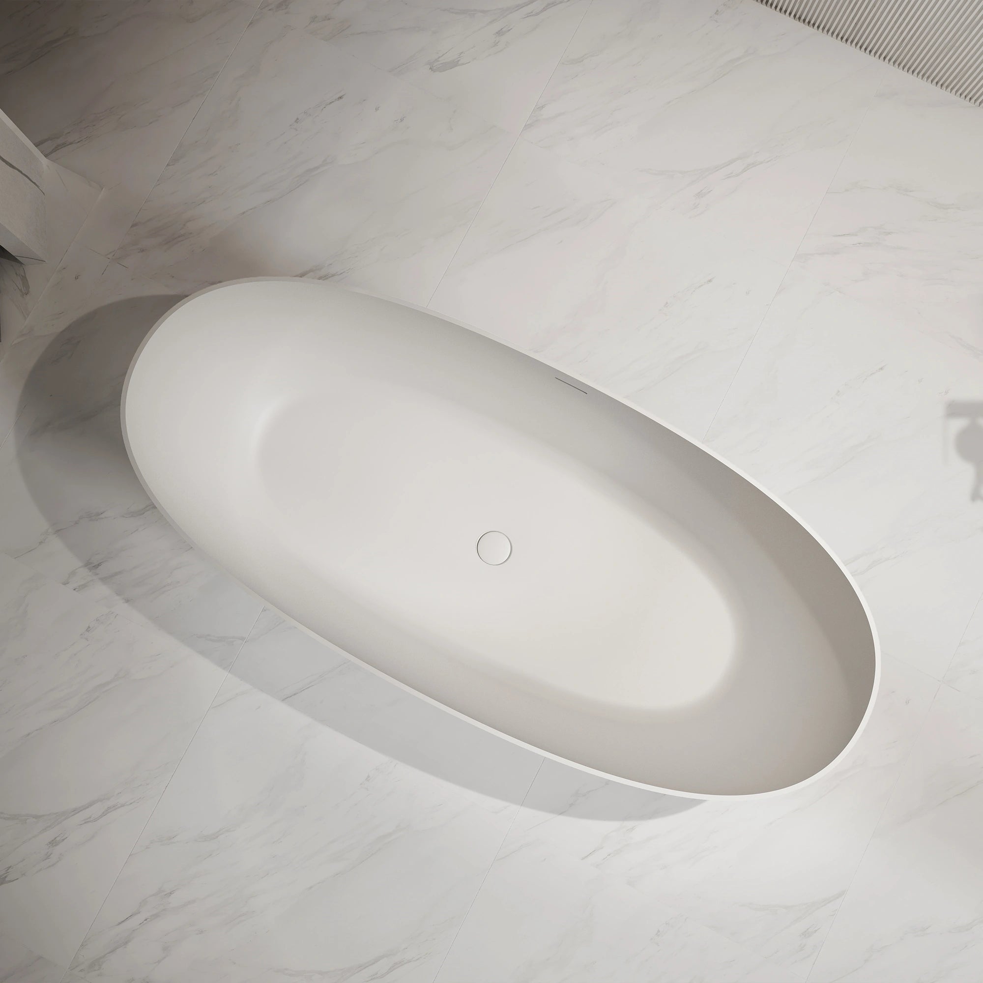 MonBlari TW-8507 Freestanding Bath Right Side Top View Close-up