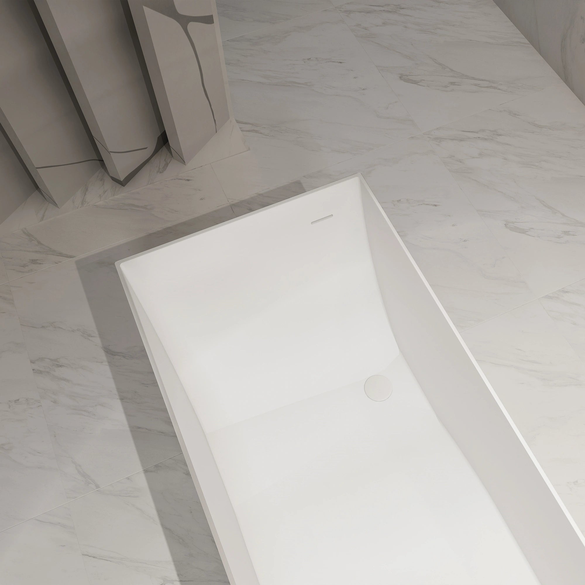 MonBlari TW-8572 Freestanding Bath Top View Close-up