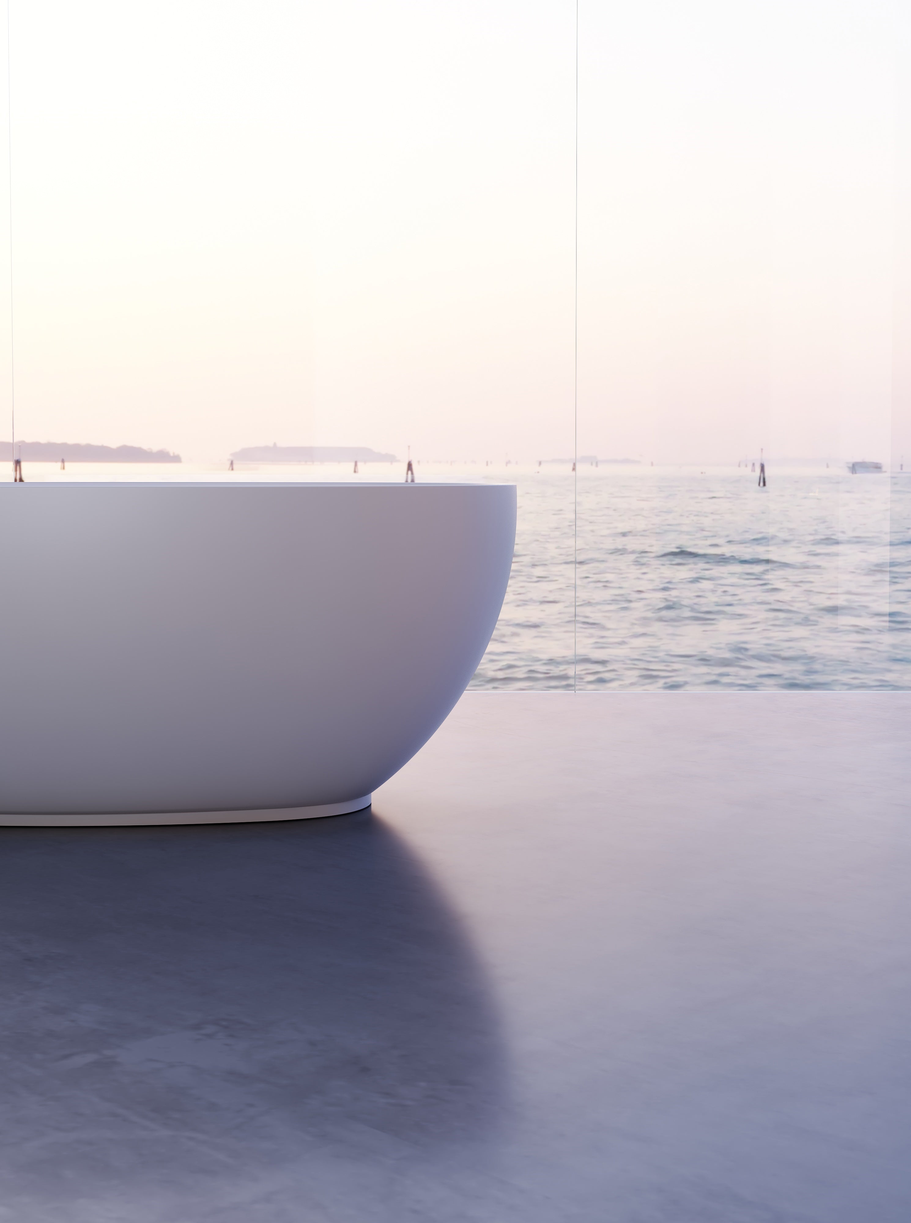 MonBlari TW-8607 freestanding soaking tub right side detail