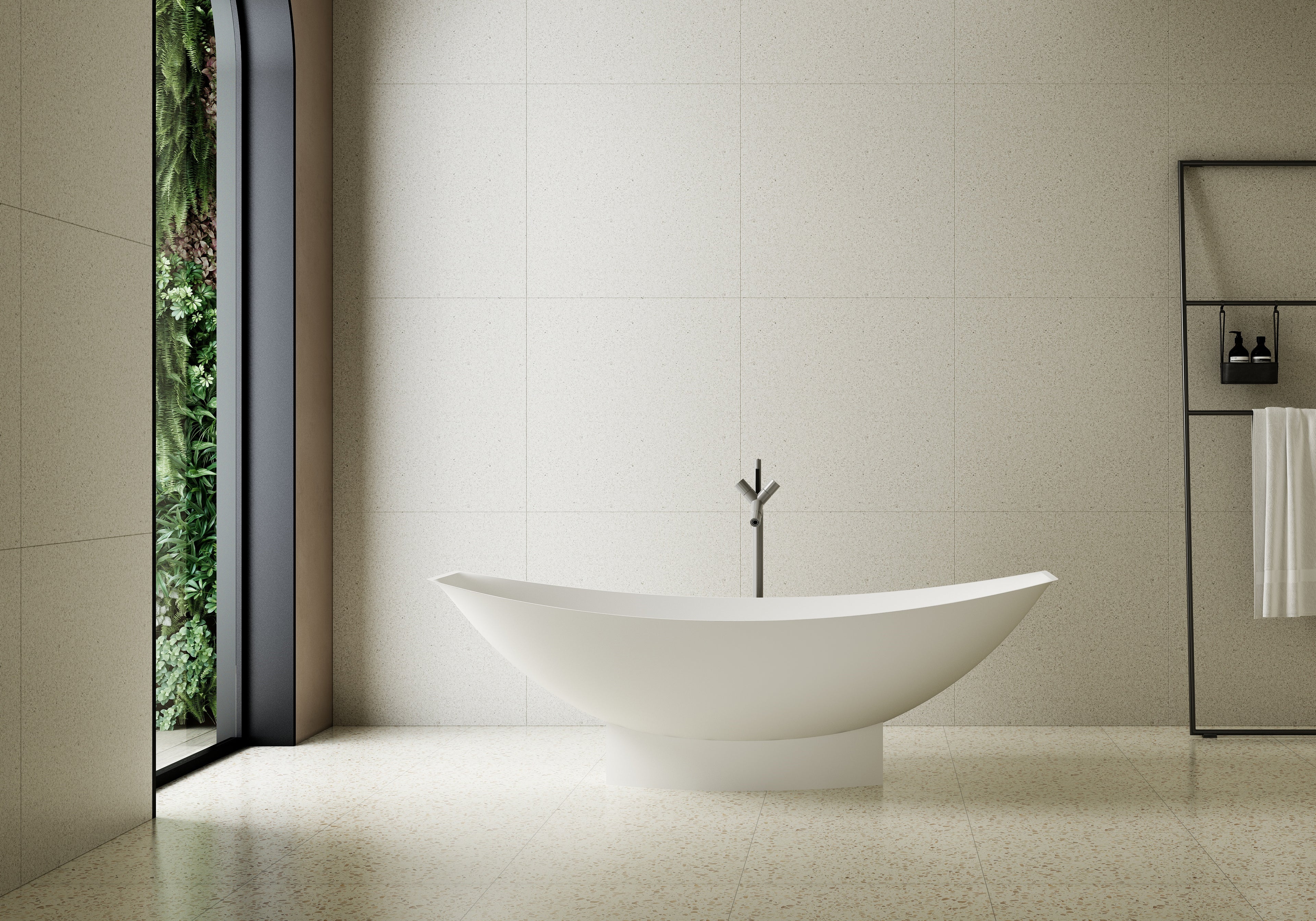 MonBlari TW-8991 solid surface bath front view
