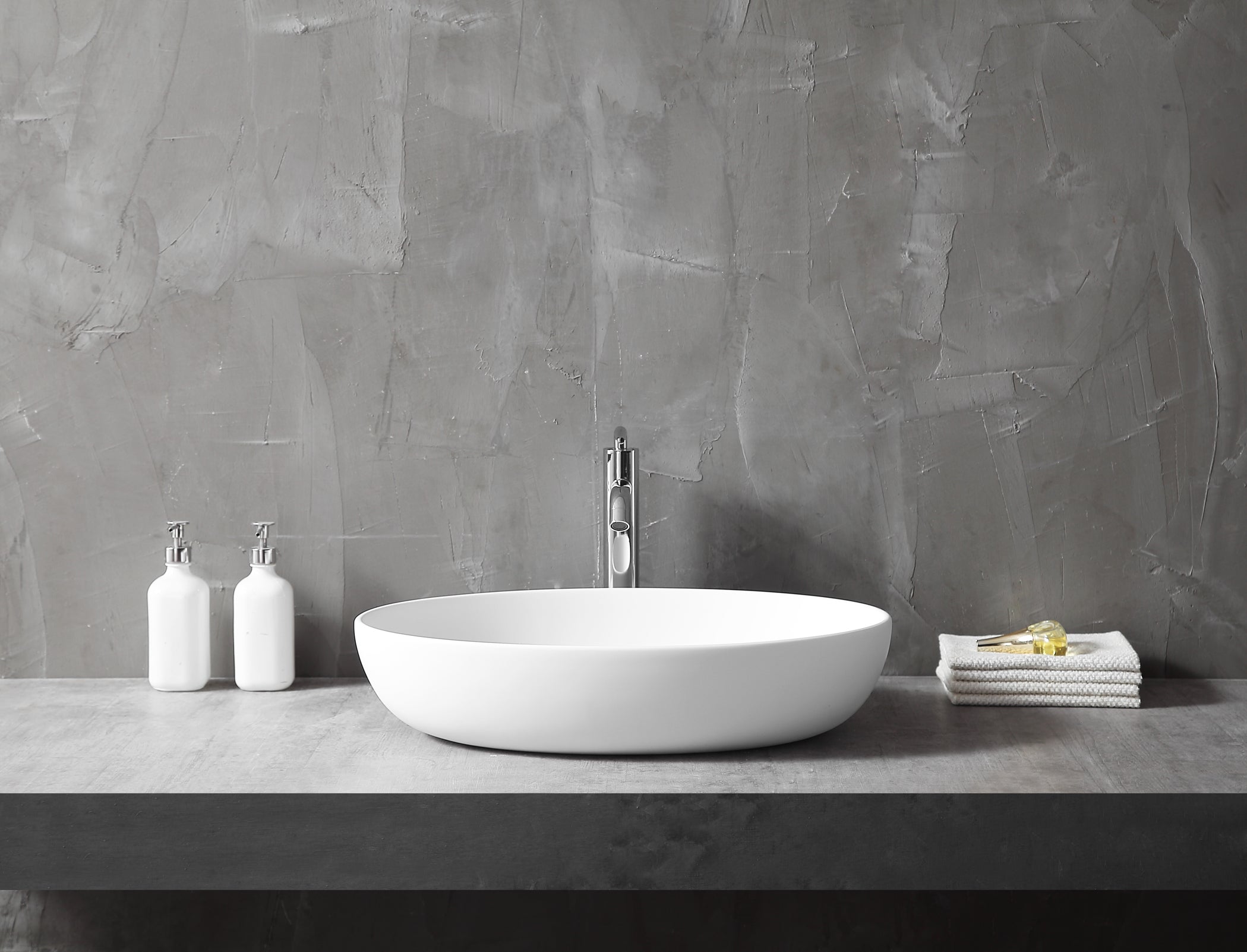 MonBlari TW-A101 round countertop basin | modern bathroom sink