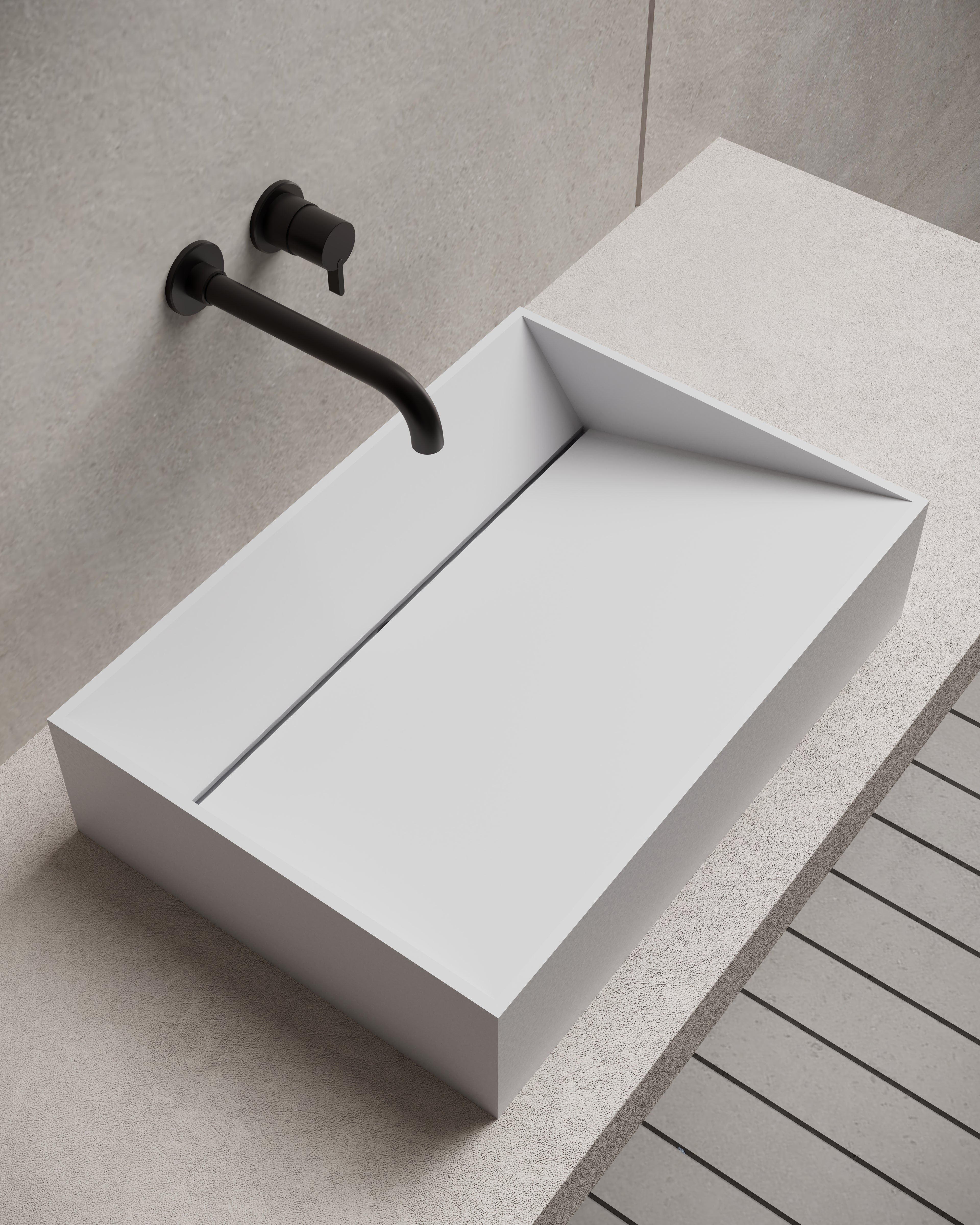MonBlari TW-A113 countertop basin side view