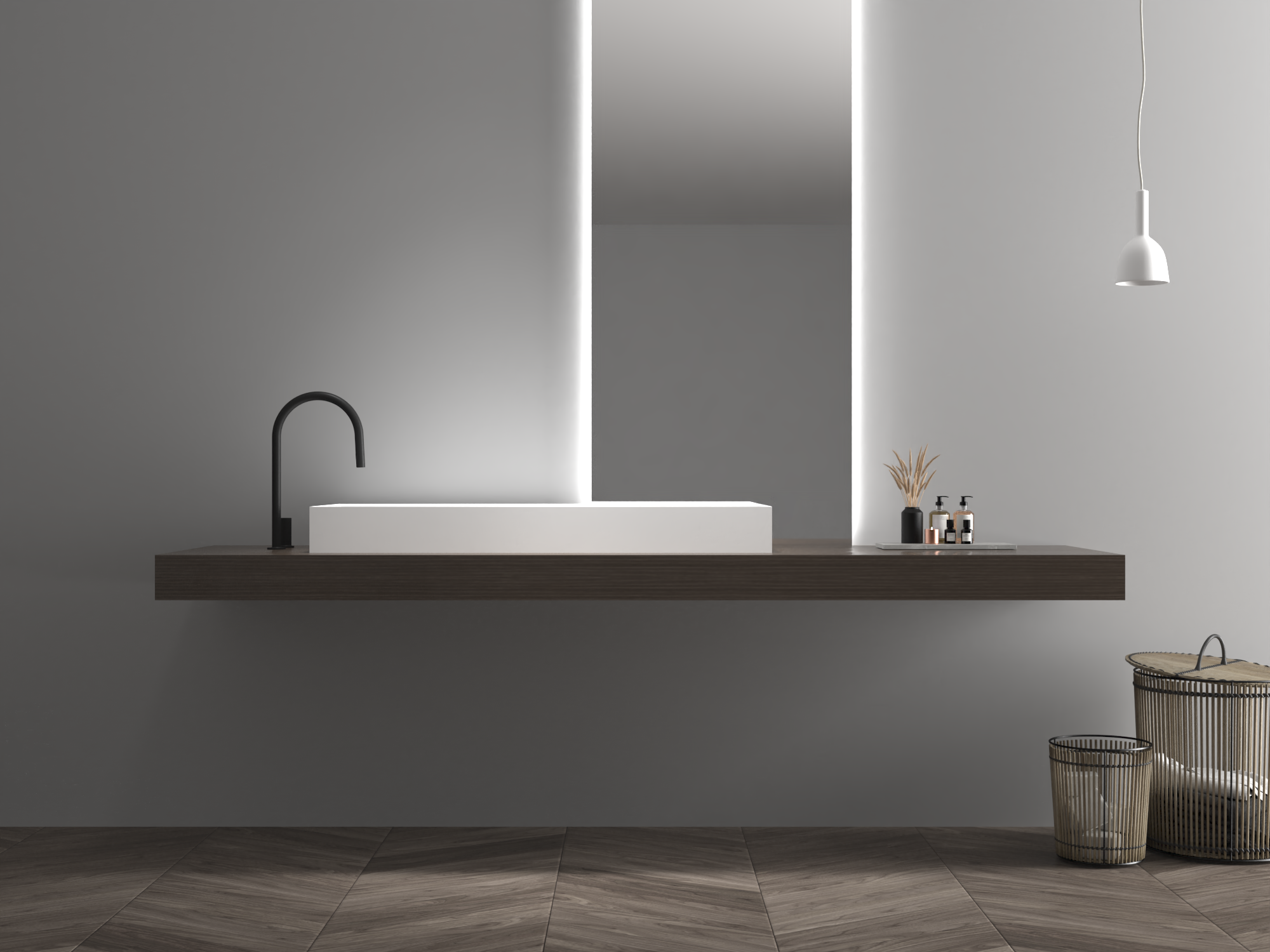 MonBlari TW-G211 wall-mounted basin front view