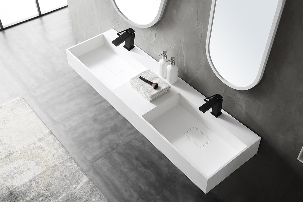MonBlari TW-G231 solid surface basin side view