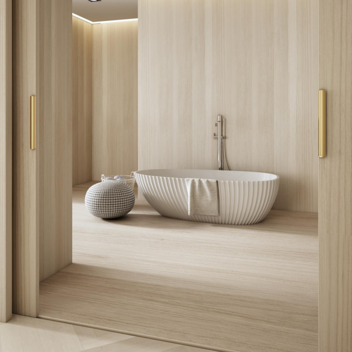 MonBlari VENUS Series Long Oval Bath Side View Panorama-1700x850x580mm-Scenario