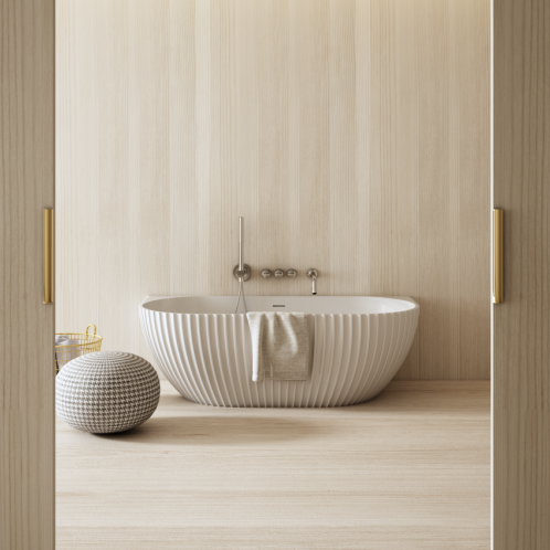 MonBlari VENUS Series Wall-Mounted Bath Front View Panorama-1700x800x580mm-Scenario
