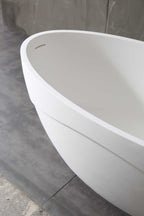 MonBlari XA-8809 solid surface bath side view close-up