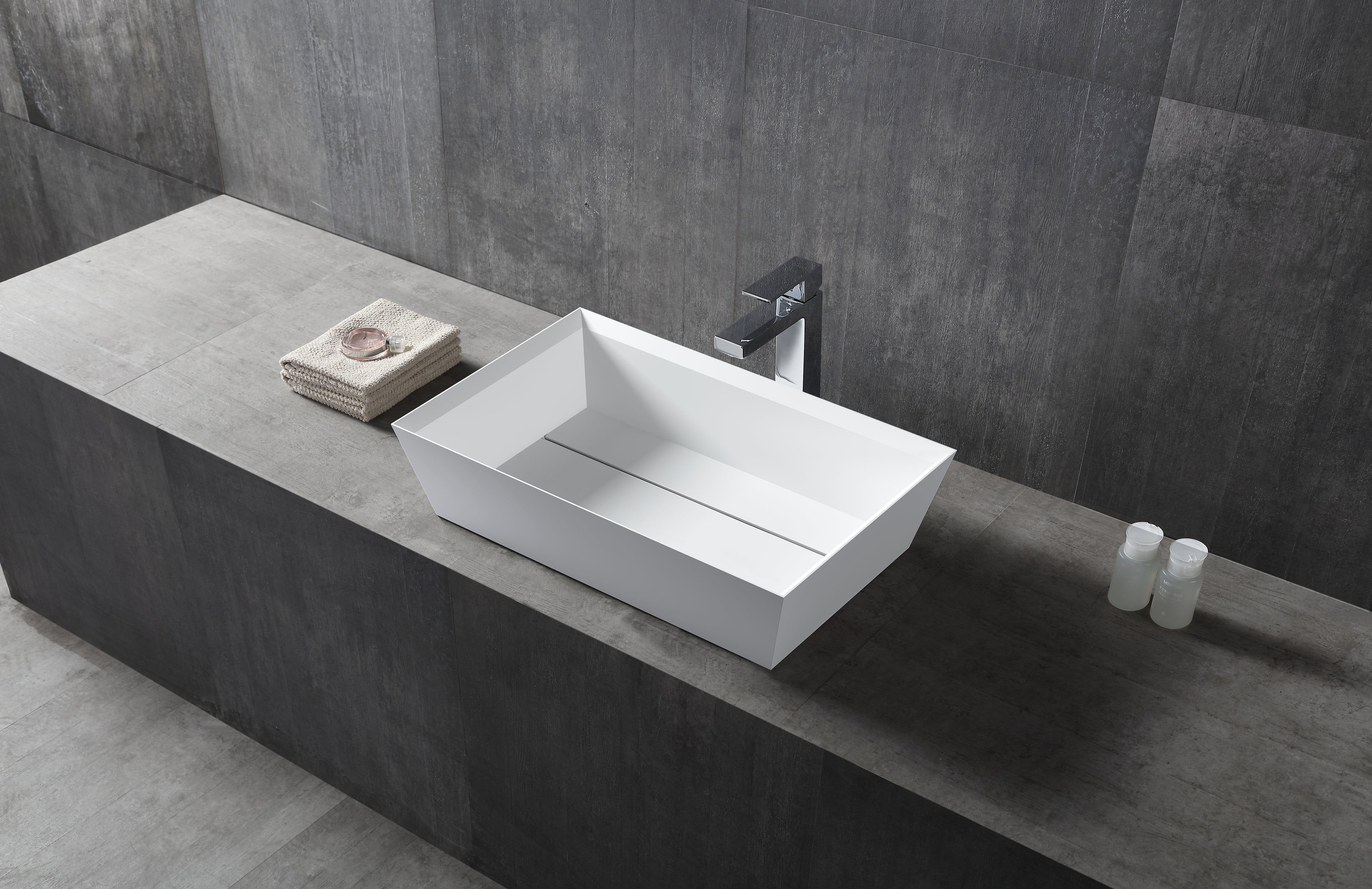 MonBlari XA-A33D solid surface countertop basin