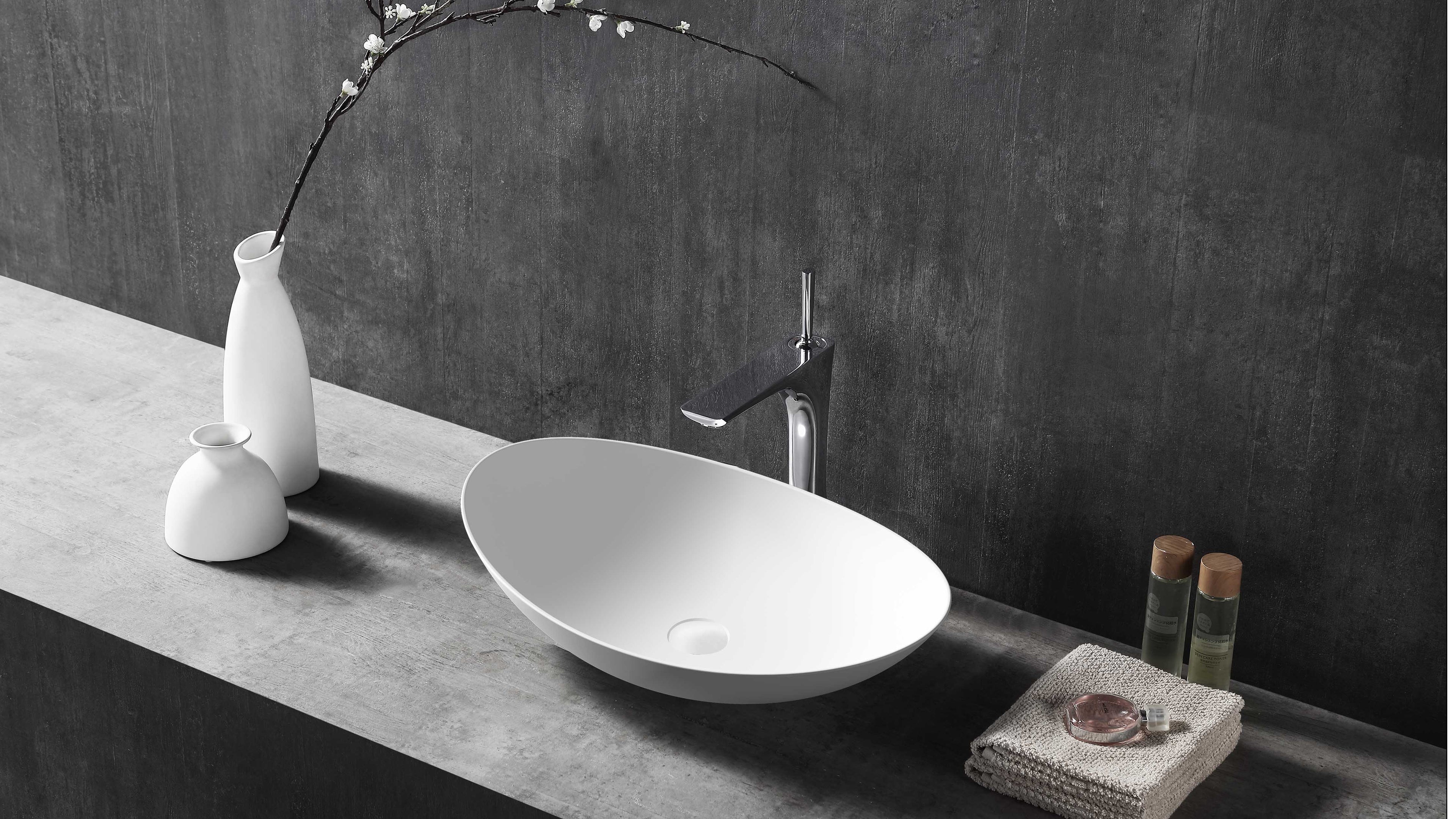 MonBlari XA-A76 solid surface countertop basin